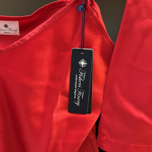 FISHERS FINERY Women's 100% Mulberry Silk Cami and Boxer Pajama Set - Picture 10 of 17